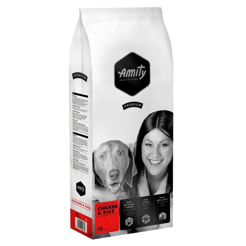 Ração para cão amity premium chicken & rice