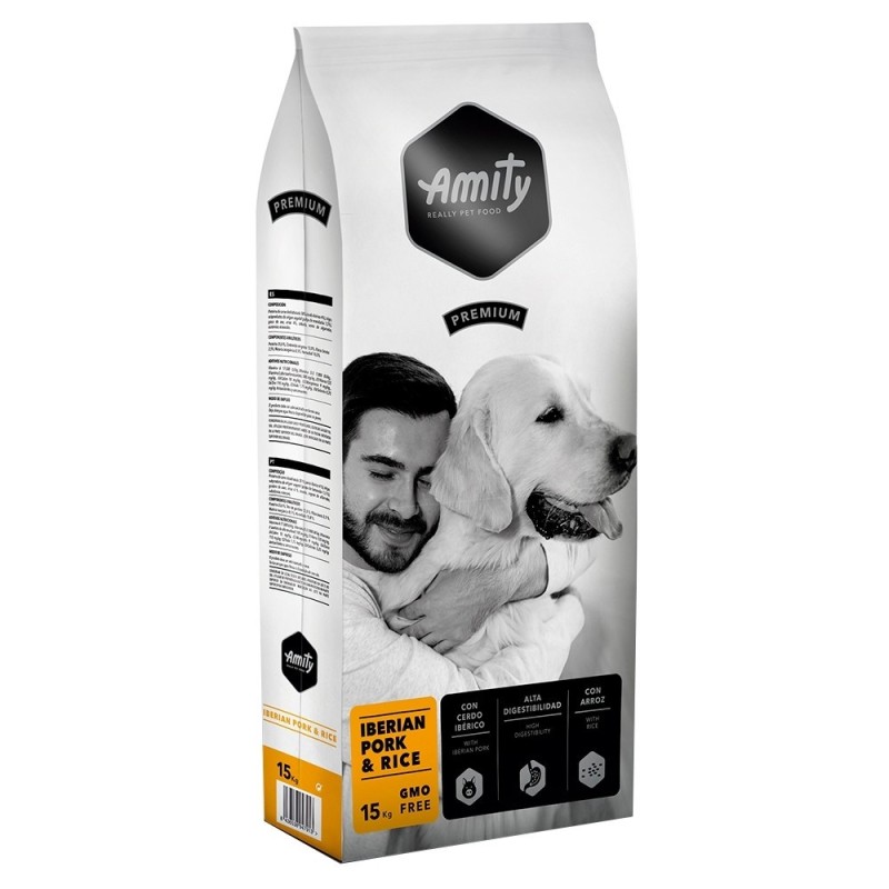 Ração para cão amity premium iberian pork & rice