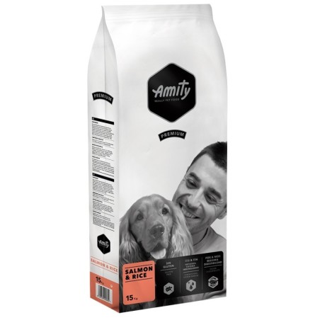 Ração para cão amity premium salmon & rice