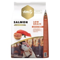 Ração para cão amity super premium (low grain) adult salmon