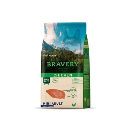 Ração para cão bravery chicken mini adult small
