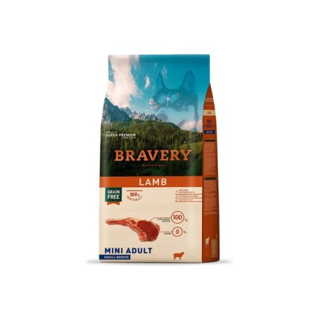 Ração para cão bravery lamb mini adult small