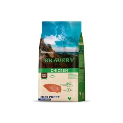Ração para cão bravery chicken mini puppy small