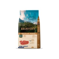 Ração para cão bravery iberian pork adult mini/small
