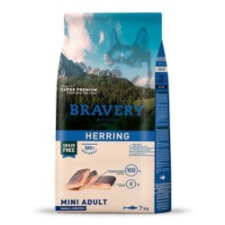 Ração para cão bravery herring (arenque) mini adult small