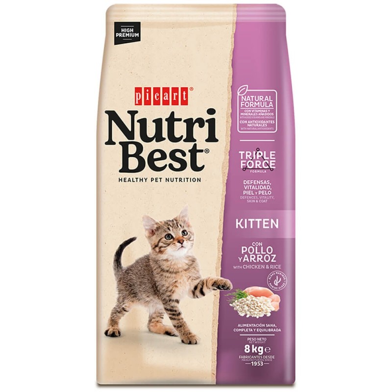 Ração para gato picart nutribest cat kitten