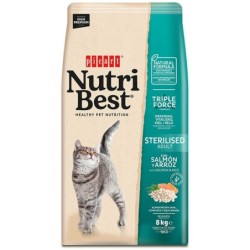 Ração para gato picart nutribest cat sterilised salmon&rice