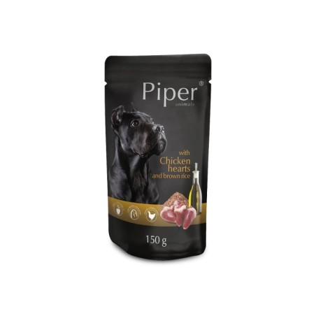 Comida húmida para cão piper with chicken hearts and brown rice