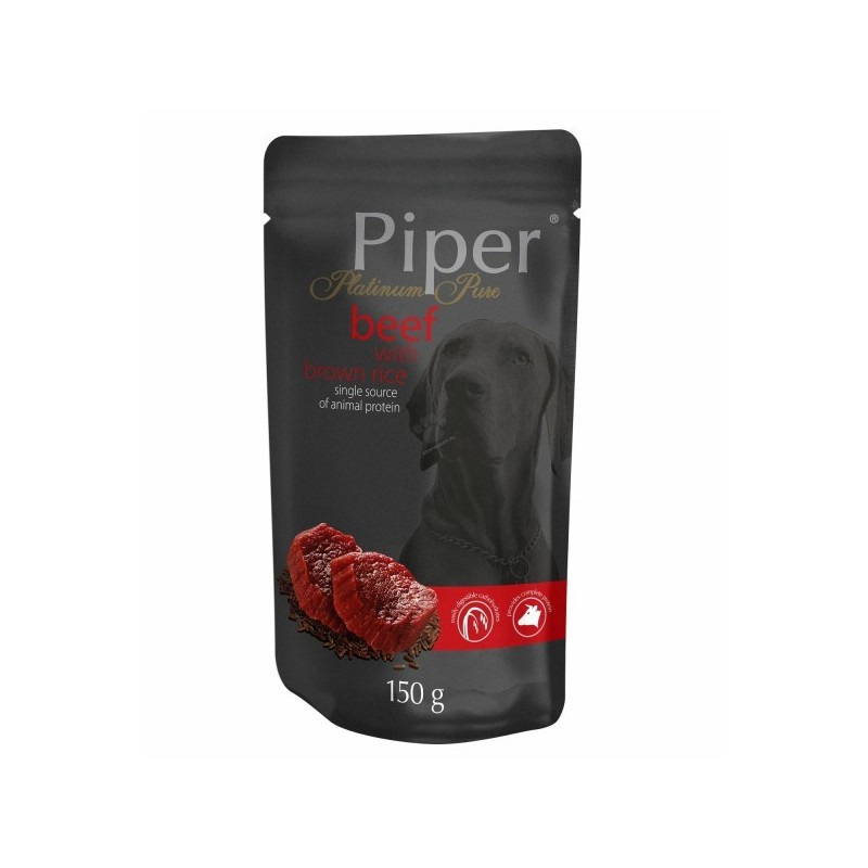 Comida húmida para cão piper platinum pure – beef with brown rice