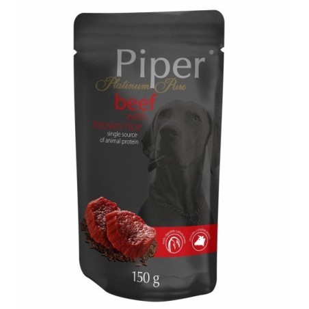 Comida húmida para cão piper platinum pure – beef with brown rice