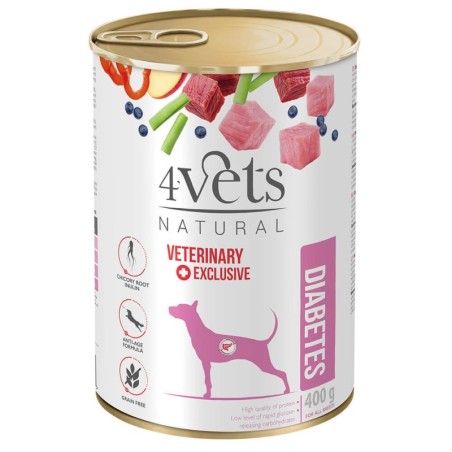 Comida húmida para cão 4vets diabetes