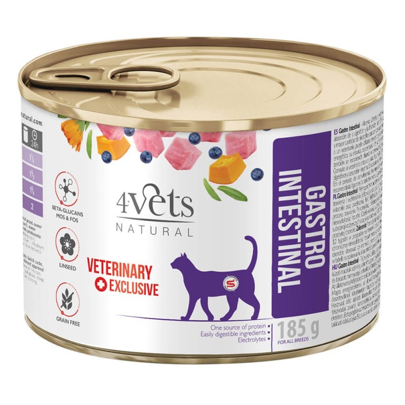 Comida húmida para gato 4vets gastro intestinal