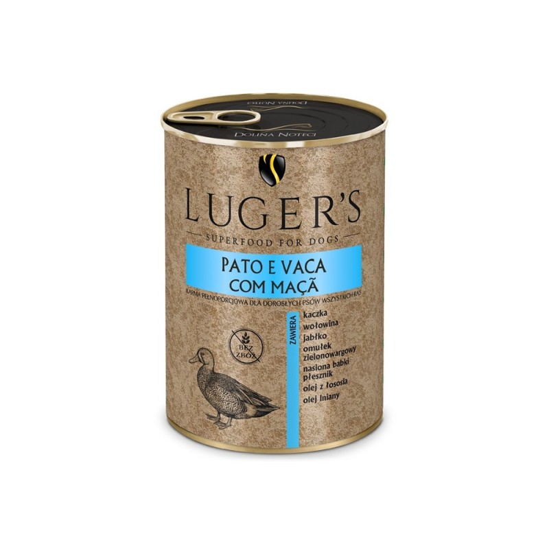 Comida húmida para cão luger's duck&beef with apple