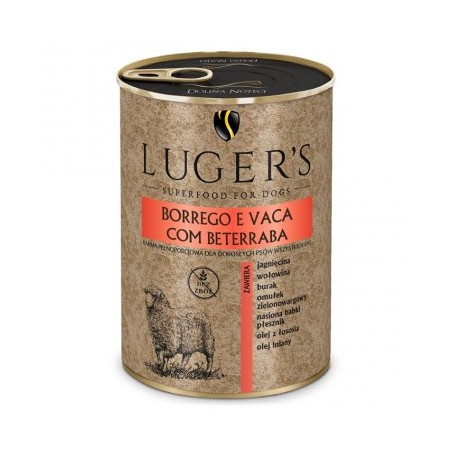 Comida húmida para cão luger's lamb&beef with beetroot