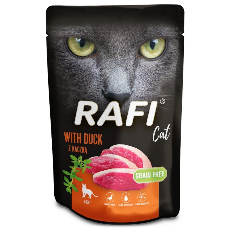 Comida húmida para gato rafi cat paté duck