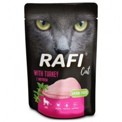 Comida húmida para gato rafi cat paté turkey