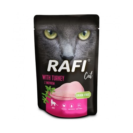 Comida húmida para gato rafi cat paté turkey