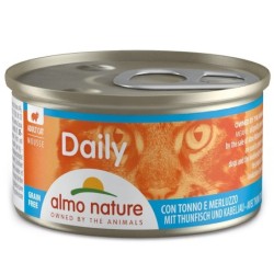 Comida húmida para gato almo cat daily - mousse atum e bacalhau (85 gr) 24 uni.