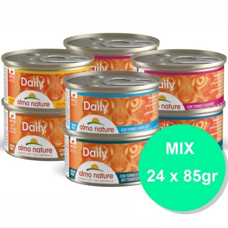 Comida húmida para gato almo cat daily - sortido 24 uni. x (85 gr)