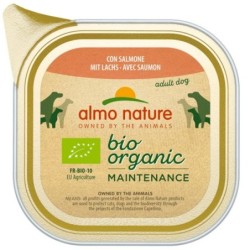Comida húmida para cão almo dog biorganic - salmao (terrina 300 gr) x 9 uni.