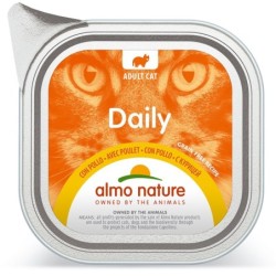 Comida húmida para gato almo cat daily - frango (terrina 100 gr) x 32 uni.
