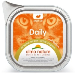 Comida húmida para gato almo cat daily - peru (terrina 100 gr) x 32 uni.