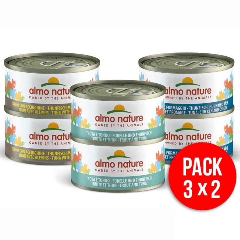 Comida húmida para gato almo hfc cat multi pack - sort. cuisine (6 uni. x latas de 70gr)