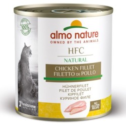 Comida húmida para gato almo hfc cat natural - file de frango (lata 280 gr)