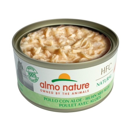 Comida húmida para gato almo hfc cat natural - frango c/ aloe (lata 70 gr)