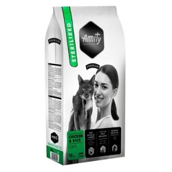 Ração para gato amity amity premium chicken & rice cats sterilized
