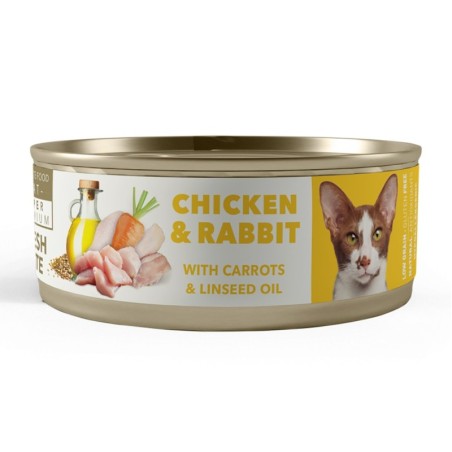 Comida húmida para gato amity super premium cat "chicken & rabbit" (lata 80 gr.)