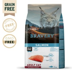 Ração para gato bravery salmon adult cat sterilized