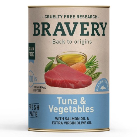 Comida húmida para gato bravery dog tuna & vegetables