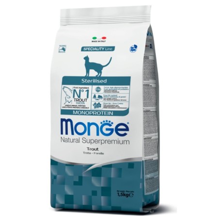 Ração para gato monge gato monoprotein line sterlised truta