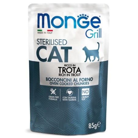 Comida húmida para gato monge grill sterlised truta