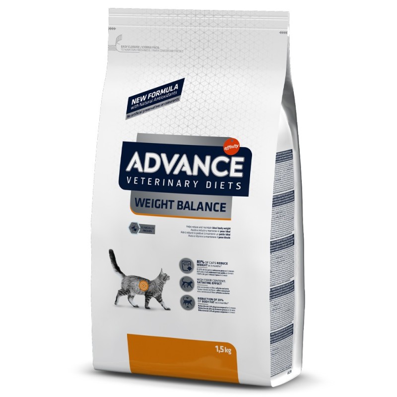 Ração para gato advance vet cat weight balance