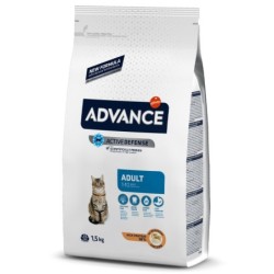 Ração para gato advance cat adult c&r