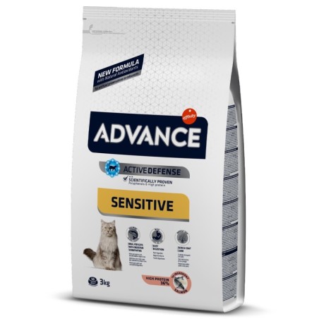 Ração para gato advance cat adult sensitive s&r
