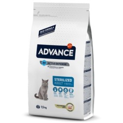 Ração para gato advance cat sterilized peru