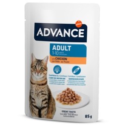 Comida húmida para gato advance cat wet adulto frango