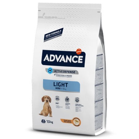 Ração para cão advance dog mini light c&r