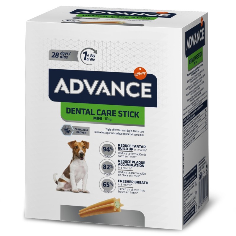 Snacks para cão advance dog snacks mini dental multipack