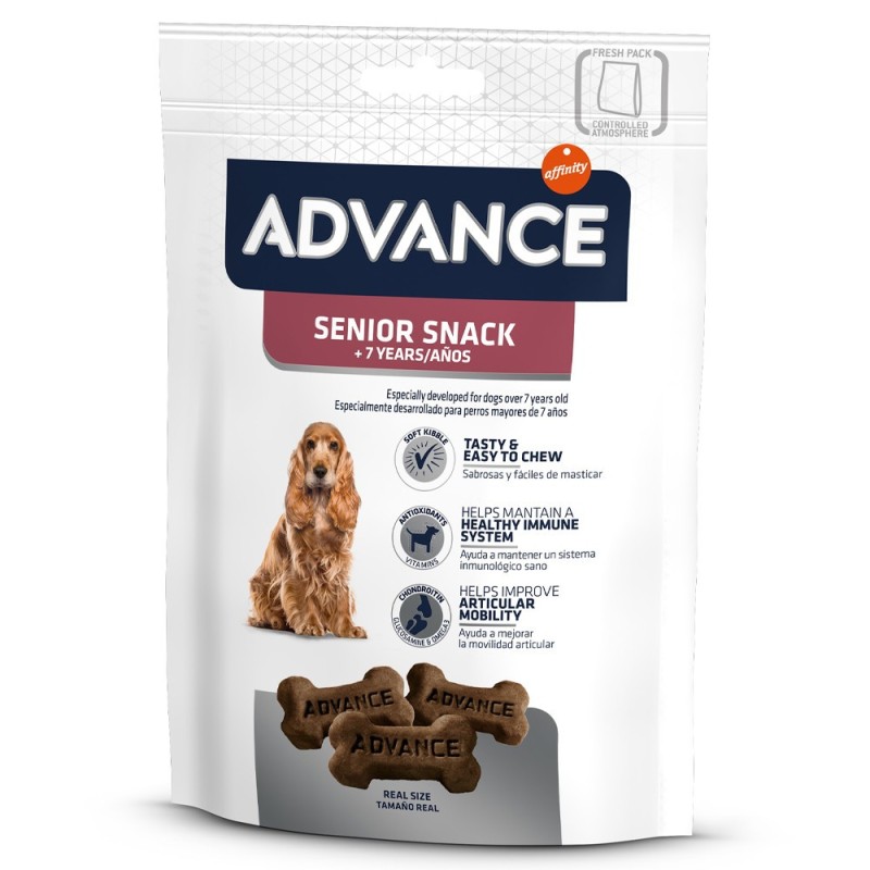 Snacks para cão advance dog snacks senior (+7 anos)