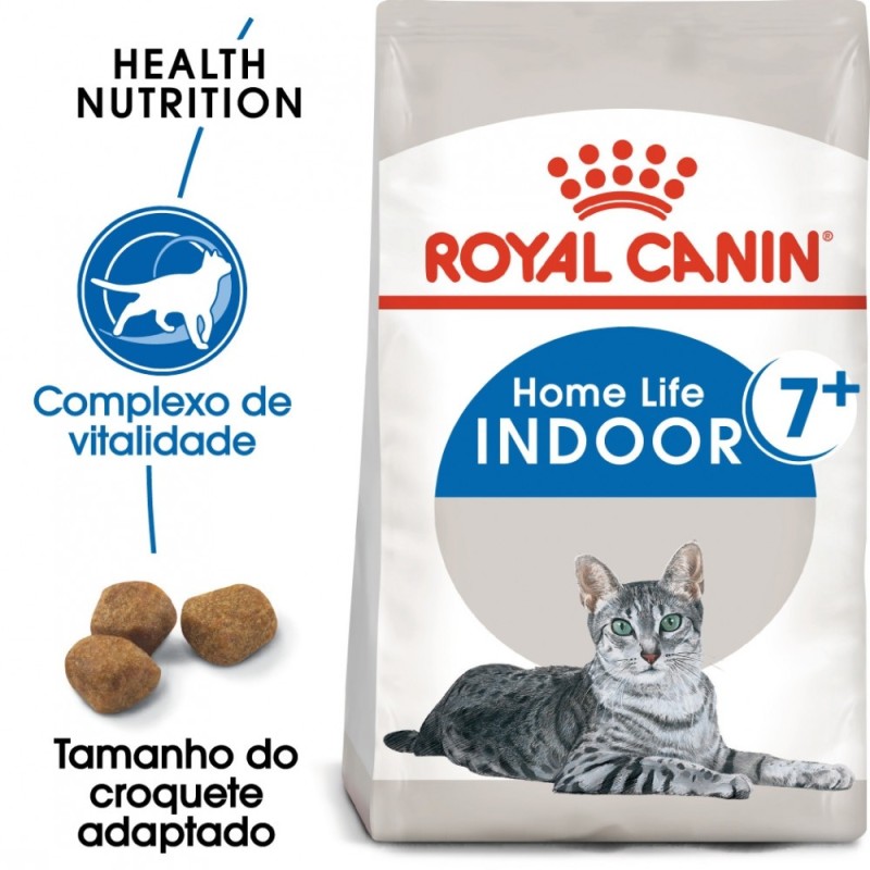 Ração para gato royal canin indoor 7+