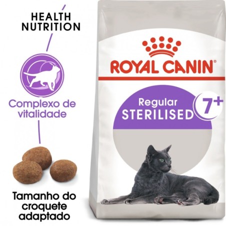 Ração para gato royal canin sterilised 7+
