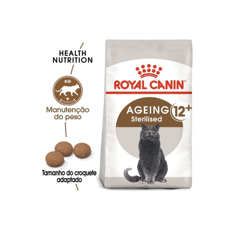 Ração para gato royal canin ageing 12+ sterilised