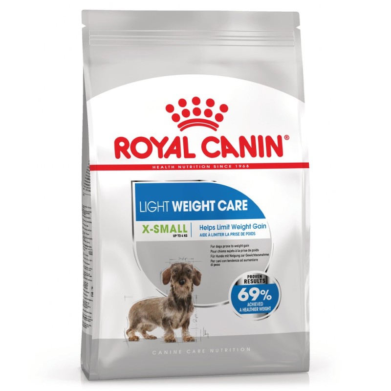 Ração para cão royal canin x-small light weight care