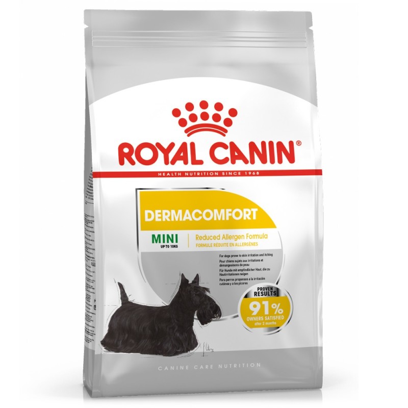 Ração para cão royal canin mini dermacomfort