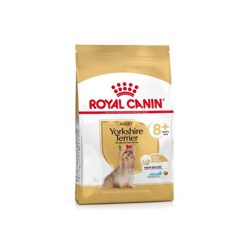 Ração para cão royal canin yorkshire terrier adult 8+