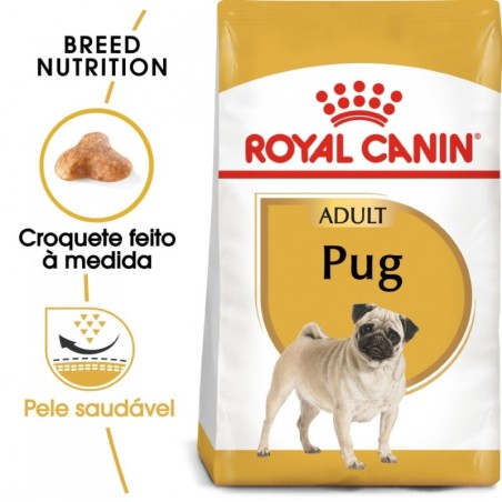 Ração para cão royal canin pug adult